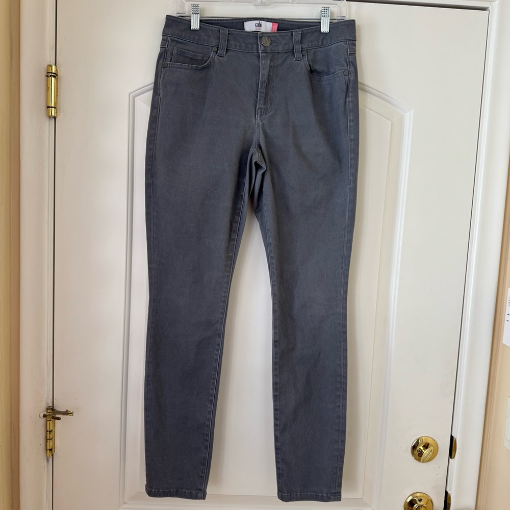 Cabi 3565 High Rise Skinny Five Pocket Zip Fly Gray Jeans Womens 8